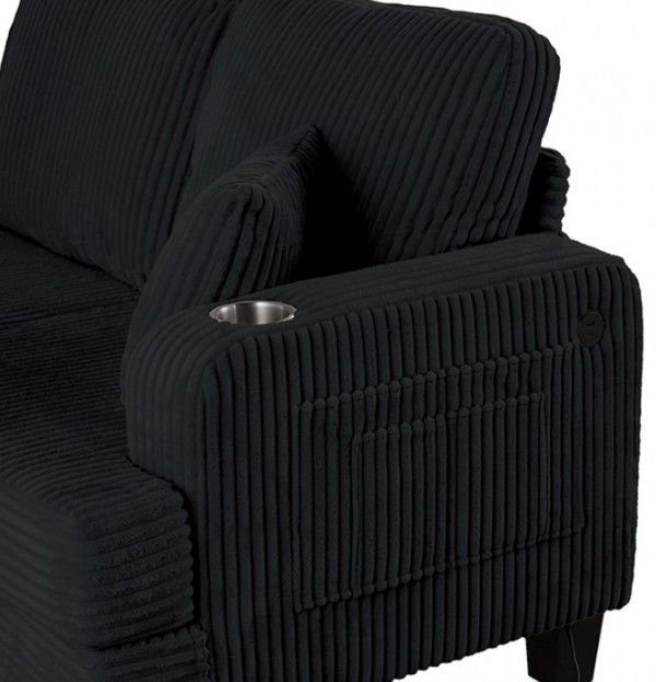 Furniture of America® Moretaine Black Sofa-3