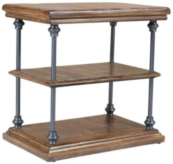 Jofran Inc. Larson Brown Chairside Table-0