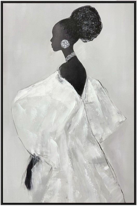 Classy Living Mindful Elegant Silhouette I Wall Art-0