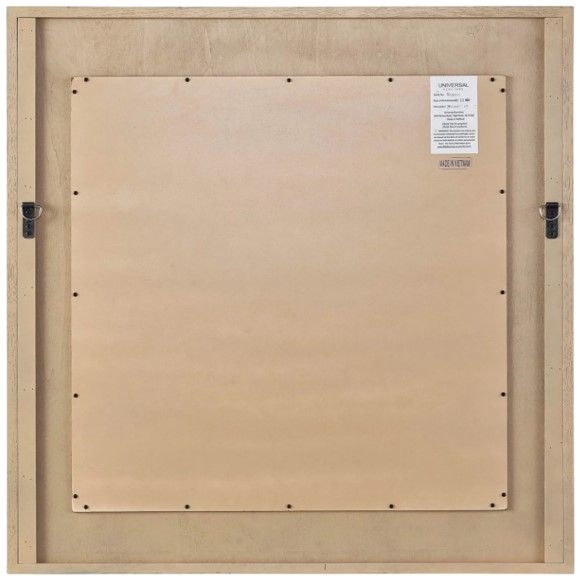 Universal Explore Home™ Modern Farmhouse Rustic Natural Oak Square Mirror-2