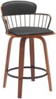 Armen Living Willow Black/Walnut Swivel Counter Stool-0