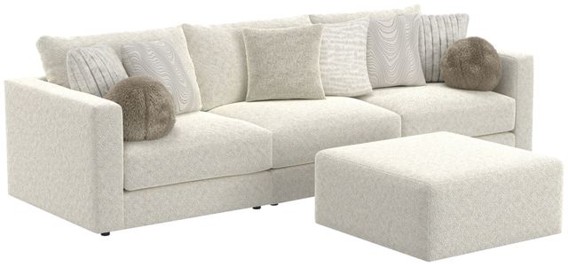 Jackson Furniture Ritzy 4-Piece Bone Sectional with Ottoman-0