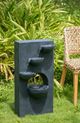A & B Home Black 4-Tier Decorative Outdoor Minimalist Water Fountain-5