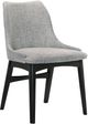 Armen Living Azalea 2-Piece Black/Gray Dining Side Chair Set-2