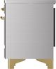 Ilve® Majestic III 36" Stainless Steel Pro Style Induction Range with Solid Door and Brass Trim-3