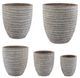 A & B Home 5-Piece Beige Pot Set-0