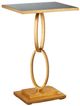 Currey & Company Bangle Antique Mirror Accent Table with Gold Base-0