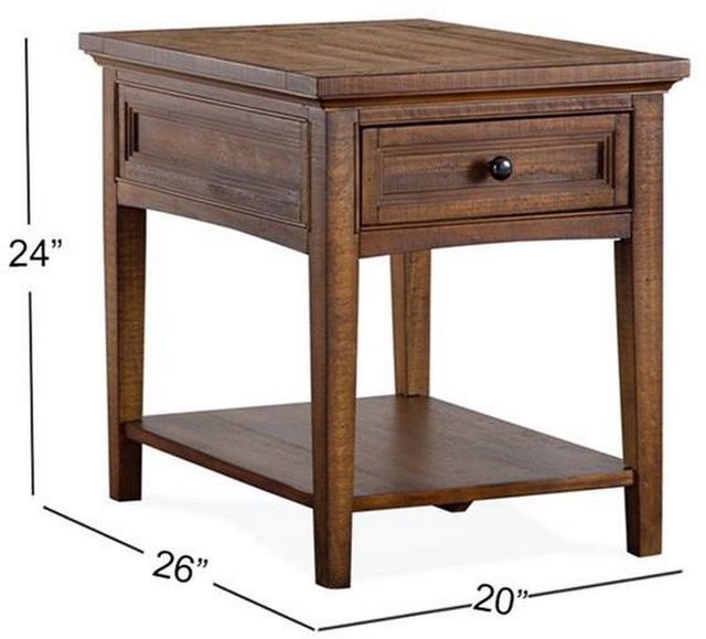 Magnussen Home® Bay Creek Toasted Nutmeg End Table-2