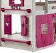 Donco Kids Sweetheart Pink/White Youth Twin/Twin Bunkbed with Tent Kit-2