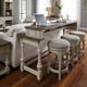 Liberty Furniture Morgan Creek Antique White/Wire Brushed Tobacco Console Swivel Stool-4