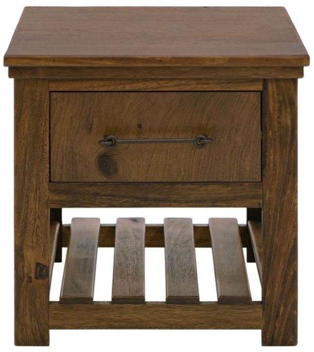 International Furniture Direct Walnut Reddish Brown 23" End Table-3