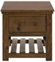 International Furniture Direct Walnut Reddish Brown 23" End Table-3