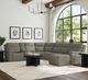 Flexsteel® Sawyer Gray Leather Power Reclining Sectional with Custom Layout Options-1