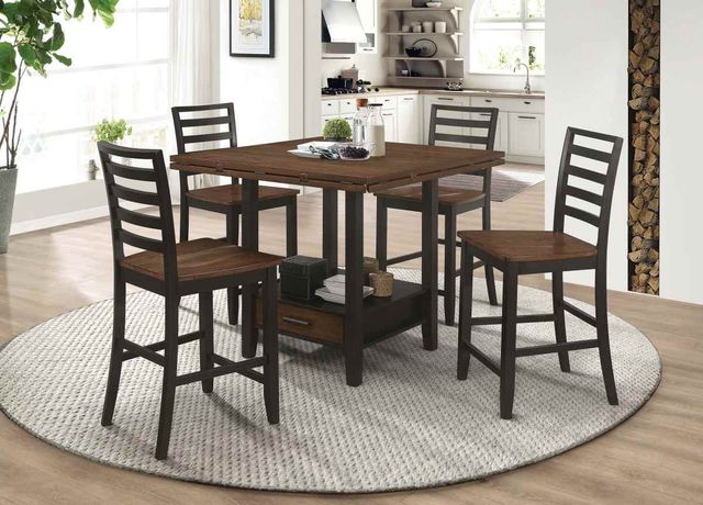 Coaster® Sanford 7-Piece Cinnamon/Espresso Dining Set-0