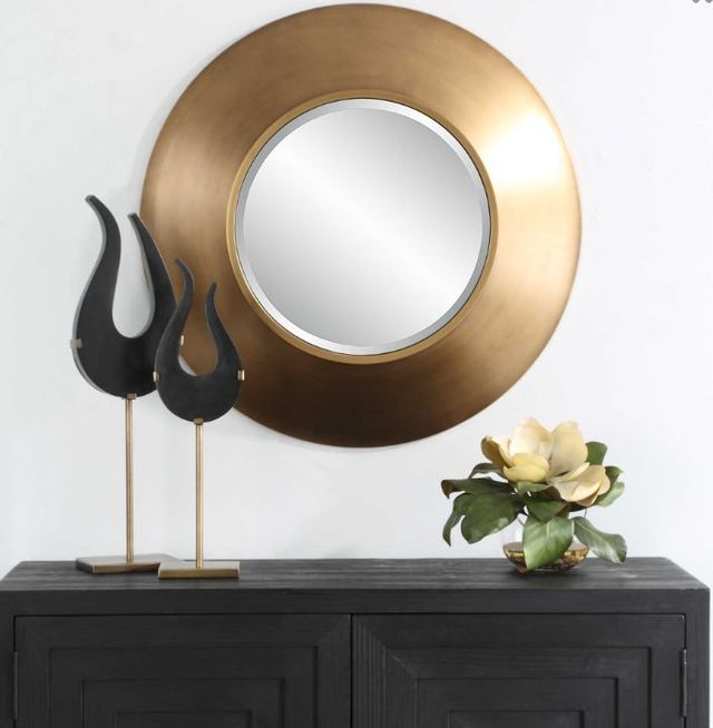 Uttermost® Contessa Gold Round Mirror-1
