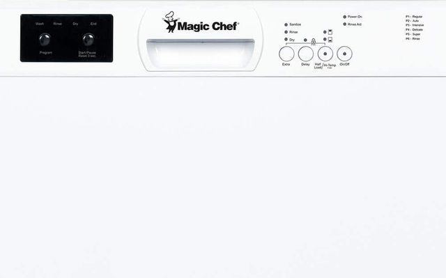 Magic Chef® 24" White Front Control Built In Dishwasher-2