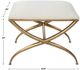 Uttermost® Crossing Gold/White Small Bench-2