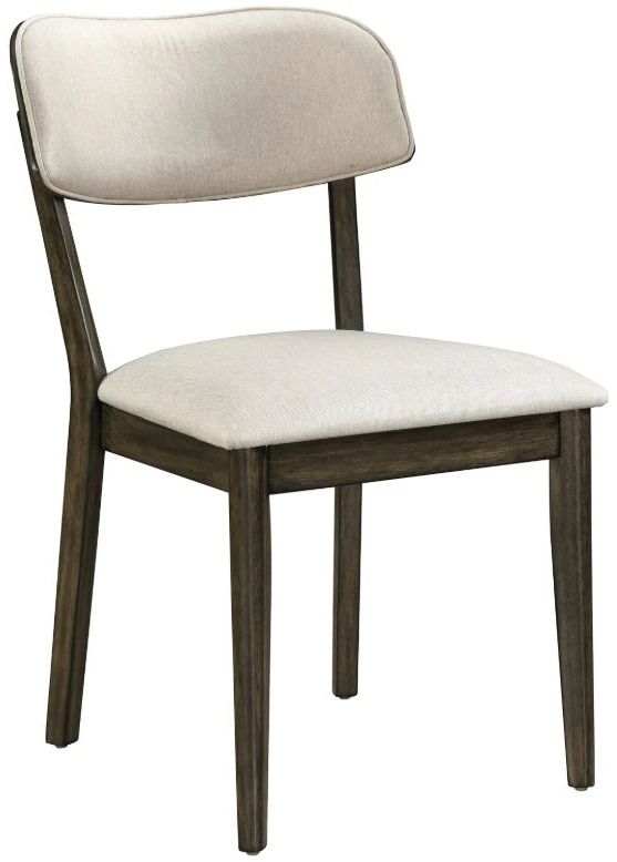 New Classic® Home Furnishings Rex Beige/Walnut Brown Dining Side Chair-0