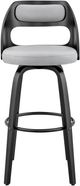 Armen Living Julius Gray/Matte Black Swivel Counter Stool-3