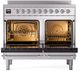 Ilve® Nostalgie II Series 40" Stainless Steel Pro Style Induction Range-2