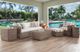 Braxton Culler Paradise Bay Driftwood/White Aluminum Outdoor Bench Seat Sofa-1