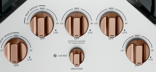 Café™ Brushed Copper Gas Cooktop Knob Kit-1