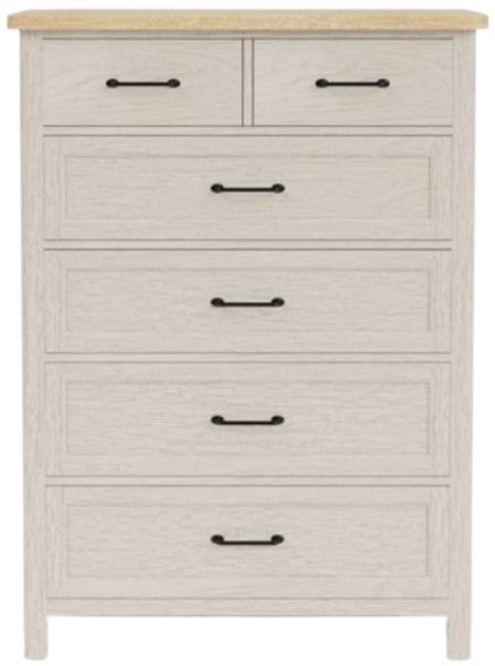 Riverside Furniture Glenndale Aged White/Wheat Chest-1