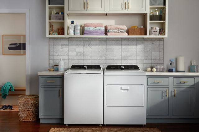Whirlpool® White Top Load Washer & Gas Dryer Laundry Pair-3