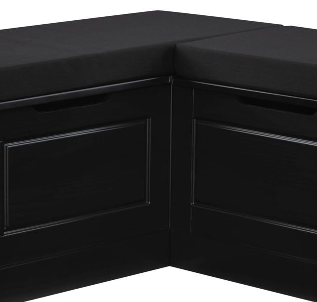 Linon Norah Black Nook Bench with Cushions-1