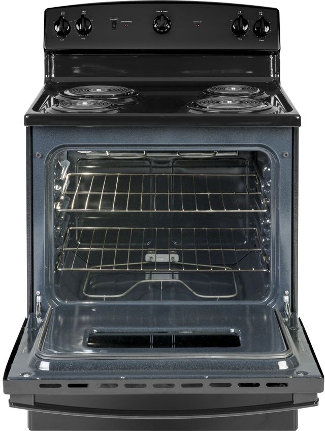 GE® 30" Black Freestanding Electric Range-4