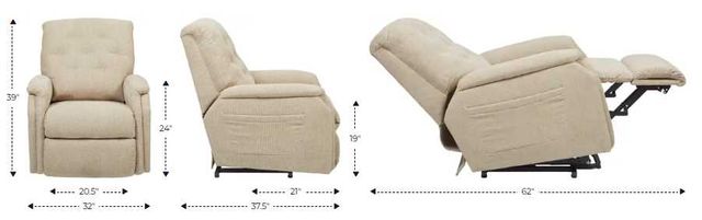 La-Z-Boy® Billie Bronze Linen Power Lift Recliner-2