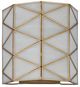 Currey & Company Polyhedron Antique Brass/White Wall Sconce-0