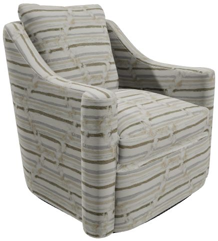 Craftmaster® Customizable CM Modern Scrolled Arm Swivel Chair-2