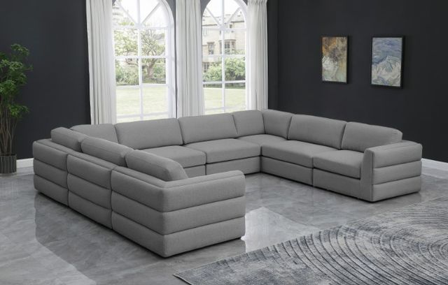 Meridian Furniture Beckham 8-Piece Grey Modular Sectional Sofa Set-3