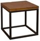 Horizon Home® Aspen Brown Top End Table with Black Base-0