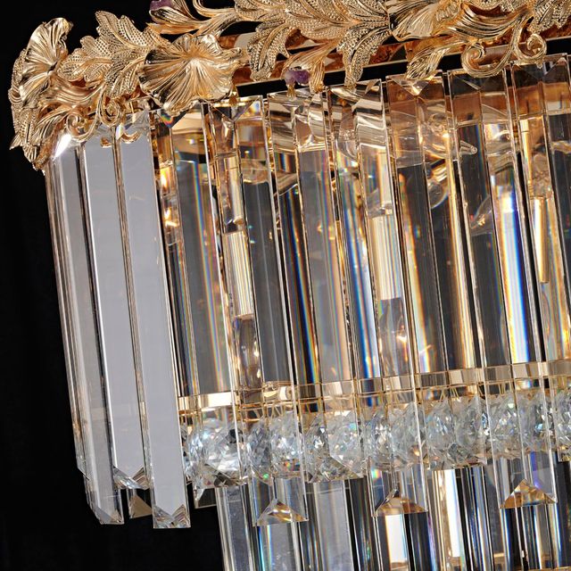Michael Amini® Marquise Gold 16-Light Rectangular Chandelier-4