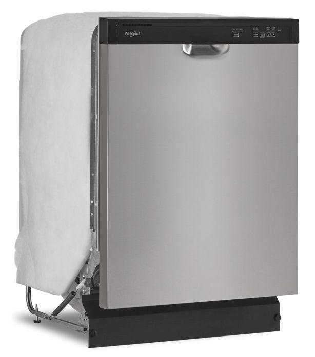 Whirlpool® 24" Stainless Steel Front Control Built In Dishwasher-1