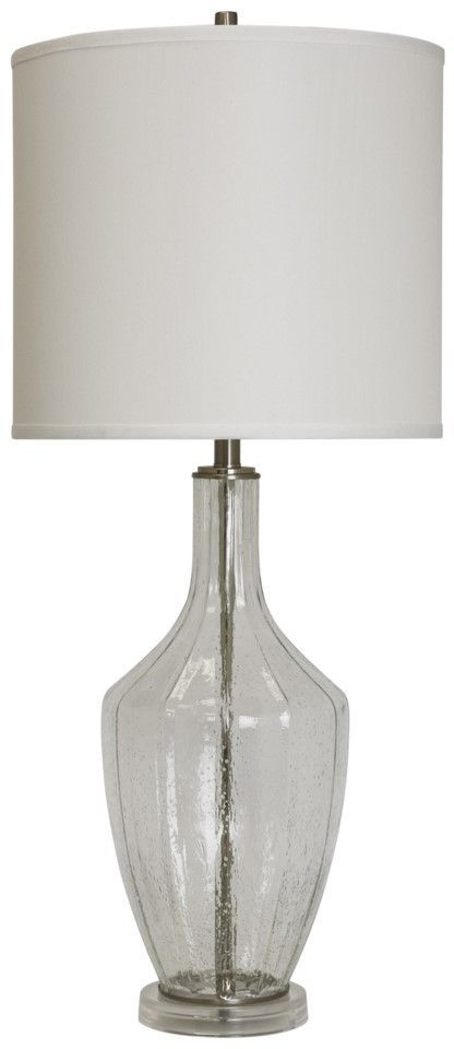 StyleCraft Brushed Steel Base Table Lamp-0