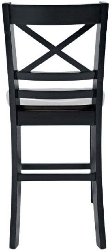 Jofran Inc. Asbury Park Autumn Brown/Black X-Back Counter Stool-2