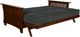 Kodiak Furniture Alexa Black Walnut/Taber Indigo Full Futon Frame with Mattress-1