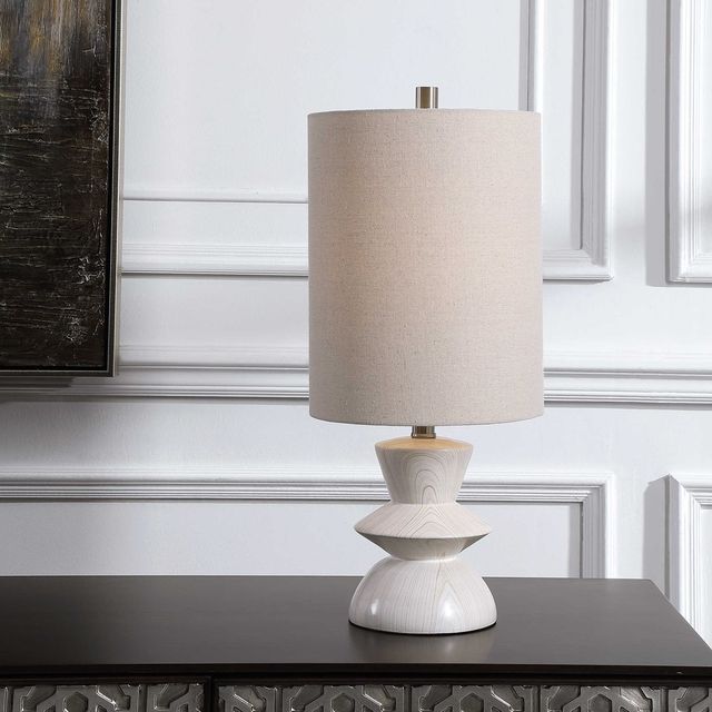 Uttermost® Stevens Bleached Wood Buffet Lamp-1
