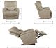 La-Z-Boy® Trouper Tar Power Rocking Recliner with Headrest-2
