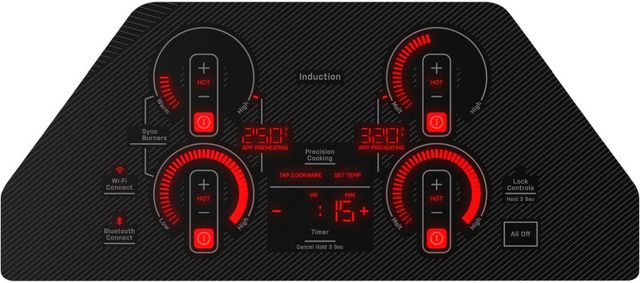GE Profile™ 30" Black/Stainless Built-In Induction Cooktop-3