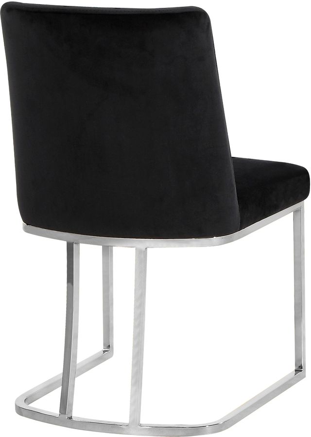 Meridian Furniture Heidi Black/Chrome Velvet Dining Chair-2