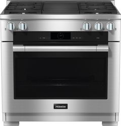 Miele 36" Natural Gas Clean Touch Steel Pro Style Dual Fuel Range