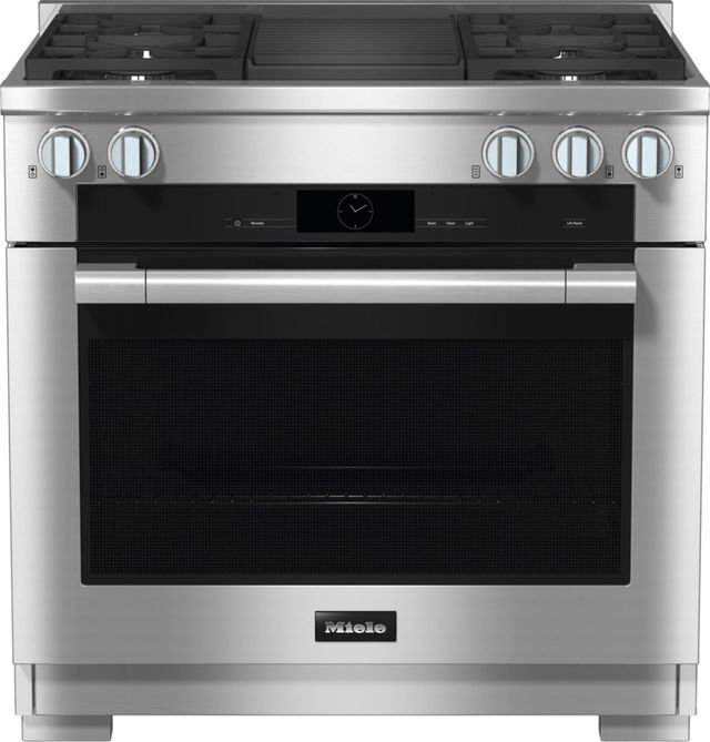 Miele 36" Natural Gas Clean Touch Steel Pro Style Dual Fuel Range-0