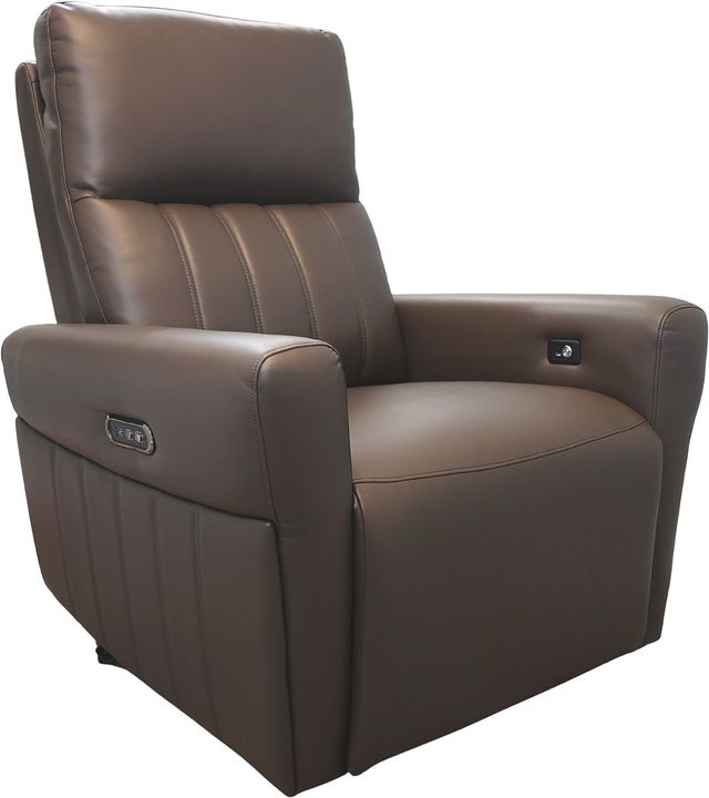 UltraComfort™ Warmth Collection Cinder Cocoa Medium Power Recliner with Heat and Adjustable Headrest-0