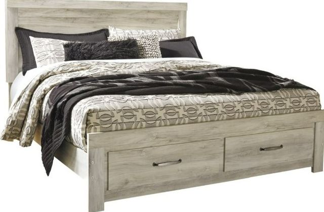 Signature Design by Ashley® Bellaby 4-Piece Whitewash King Storage Platform Bed Set-1