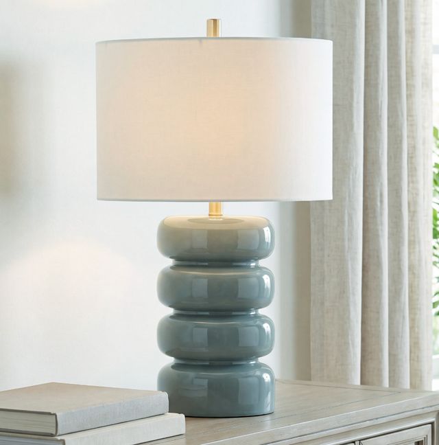 Signature Design by Ashley® Clayard Blue/Gray Table Lamp-1