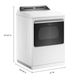 Whirlpool® 7.4 Cu. Ft. White Front Load Electric Dryer with Advanced Moisture Sensing-1